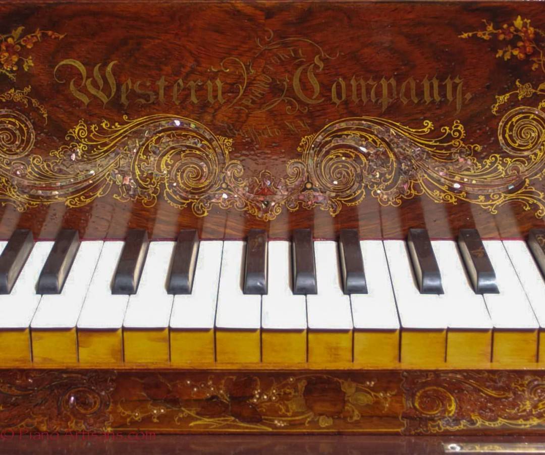 Western PianoForte, Rosewood, Mother of Pearl Inlaid, Square Grand Piano, Partially Restored, Make Us an Offer