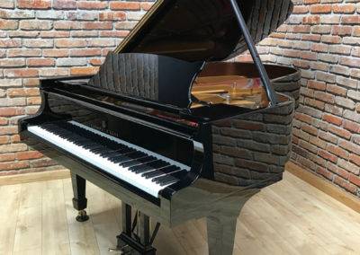 hamburg steinway & sons model B, open, ivory key tops, high gloss black finish