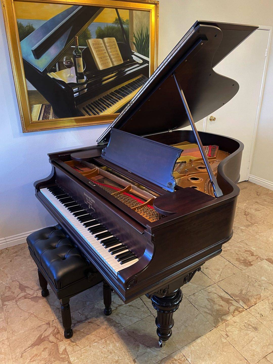 Steinway & Sons Model A, Victorian Parlor Grand, Honduran Black Mahogany, 1904, $65,890