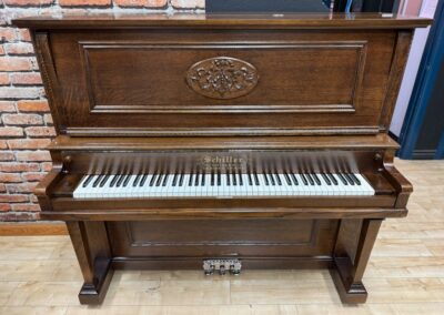 Oil Finish Upright piano, Tiger Oak